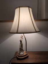 Vintage Capodimonte porcelain figurine Table Lamp signed by the artist B. Merli