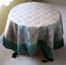 Oriental Indian Asian TABLE CLOTH Square  Floral TABLECLOTH 96x 96 cm