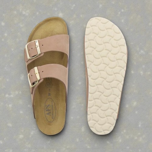 Cork footbed sandals - cork, leather