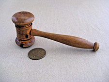 Antique treen pocket gavel