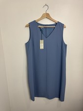 Hobbs Oxbridge Shift Dress Blue UK 14 New With Tags