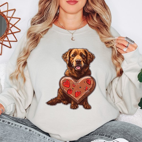 Chocolate labrador heart - labrador,