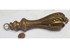 MANSION servants bell pull Blind Curtain ANTIQUE Old  c1910 cast brass 240x65mm