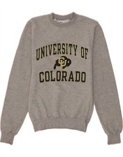 CHAMPION Mens University of Colorado Buffalos Sweatshirt Jumper XS Grey BD01