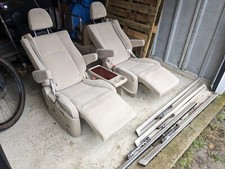 2 Luxury Rear Captain Camper Van Lounge Seats. Day Bed. VW T6 Sprinter Transit