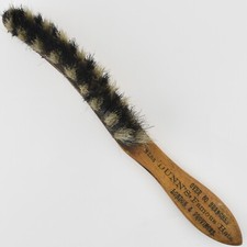 VTG Antique Wear Dunn's Famous Hats London Brush Advertising Top Hat Bowler Wood