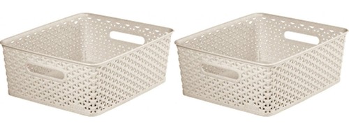 Curver nestable rattan - 2x,