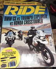 ride magazine july 2012 - bmw gs v triumph explorer v honda crosstourer, finance