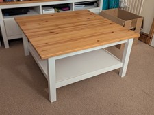 IKEA Hemnes Coffee Table | White Stained Solid Pine Wood | VGC | Collection Only