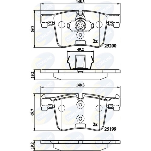 Brake pads set for - for, x3