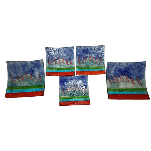 Fused glass abstract - glass, modern