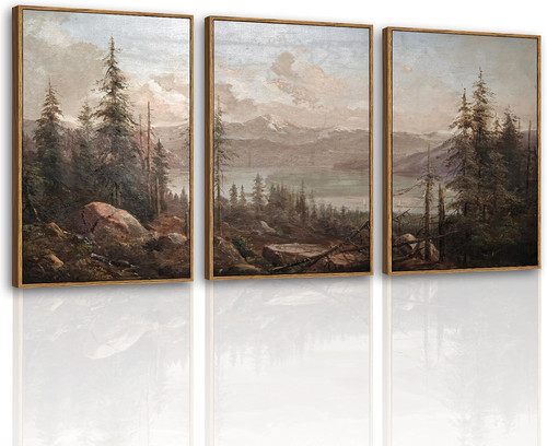 Vintage landscape canvas - landscape, art