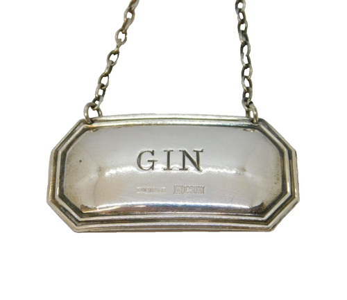Sterling silver gin decanter - silver, 'gin'