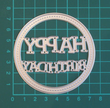 Round Happy Birthday Metal