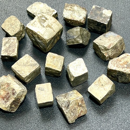 Gold iron pyrite crystal - iron,