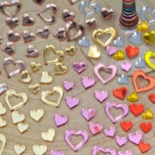 Wedding Table Confetti Decorations Love Heart Table Decor, Mirror Acrylic Hearts