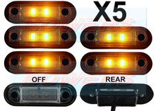 5 x 12V/24V FLUSH FIT AMBER