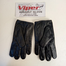 Viper Cut Slash Resistant Gloves Assault  Black Leather Made with Kevlar