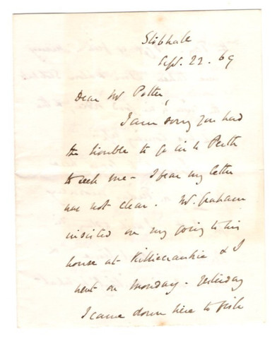 John bright signed letter - john, 1869