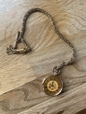 9K Gold Pocket Watch And Edwardian T Bar Chain. Very Unusual Chain PLS READ DESC