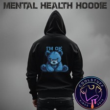 ? "I'M OK" Angry Bear Hoodie – Mental Health Awareness Mental Health Matters