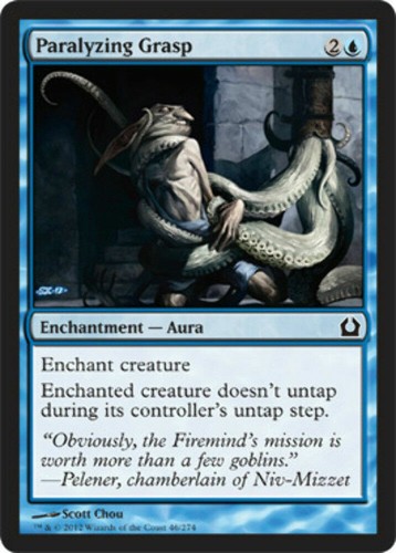 Paralyzing grasp return - paralyzing, to