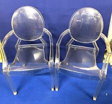 Pair Of Vintage Clear Kartell Louis Ghost Chairs - Philippe Starck Designs