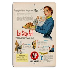 Vintage A&P Sign Aluminum