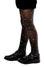 Girls Black Gold Star Sparkle