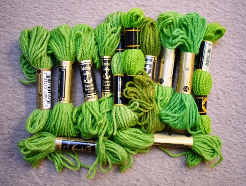 Green anchor and dmc - anchor, tapestry