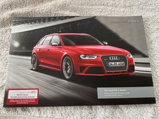 Official Audi RS4 Pricing And Spec Guide Oct 2014 In Fantastic condition