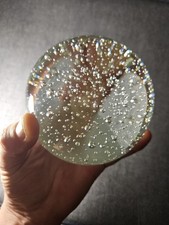 Glass Art Bubble Paperweight - Large - Glass Art - Collectible - Clear