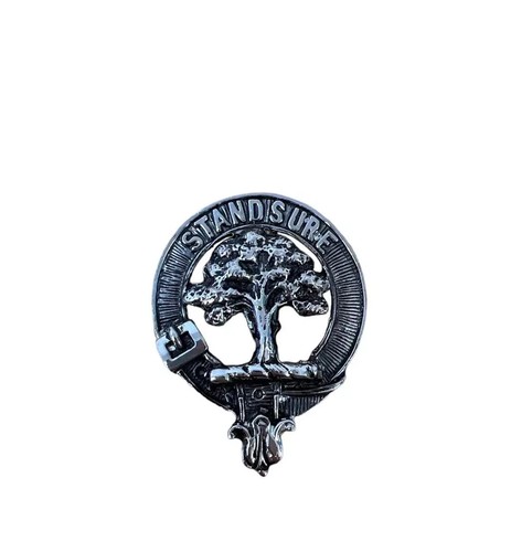 Clan crest pewter cap badge - cap,