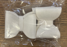 White Clip on Shoe Bow - New