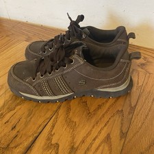 Skechers Grand Jam Sneakers Brown Leather Casual Lace Up Y2k Womens Size 6