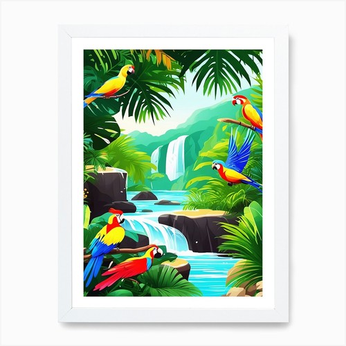 Colorful parrots the - in, jungle