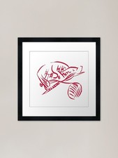 Knitted Crafts Red Framed Art