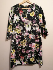 F&F Tesco black floral fitted