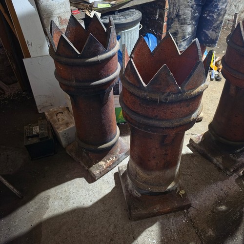 Pair antique terracotta - of,