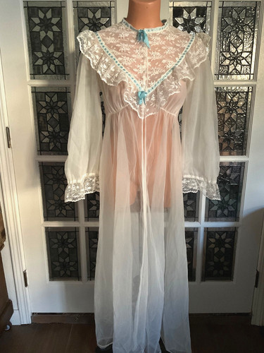 Vintage robe chiffon peignoir - vintage,