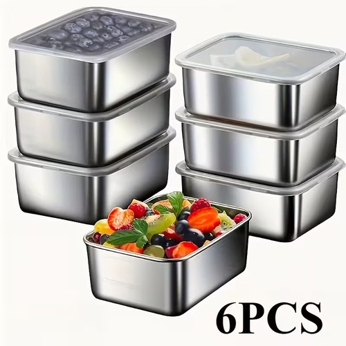Pack stainless steel food - 6,