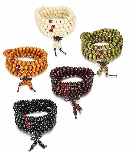 Wooden beaded bracelets - wooden,