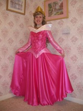 AURORA SLEEPING BEAUTY DRESS COSTUME SIZE UK 8-10