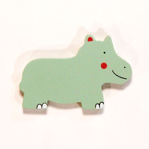Hippo wooden magnetic toy - hippo,