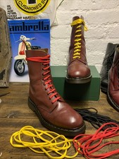DR MARTENS OXBLOOD SIZE UK 11 SKINHEAD BOOTS MADE IN ENGLAND 1490 VGC DM’s Oi Oi