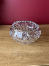 Cut Crystal Rose Bowl Vase