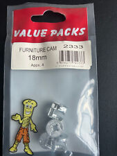 18MM CAM LOCK NUT PACK OF 4 LOCKING TURN NUT FOR FLAT PACK FURNITURE ARGOS IKEA