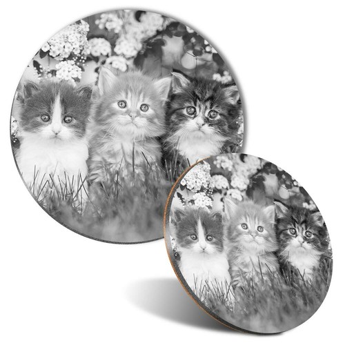 Mouse mat coaster set - &, bw
