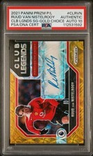 2021-22 PANINI PRIZM BREAKAWAY CLUB LEGENDS AUTO RUUD VAN NISTELROOY GOLD /5 psa
