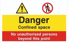 Danger Multi-Sign - Confined